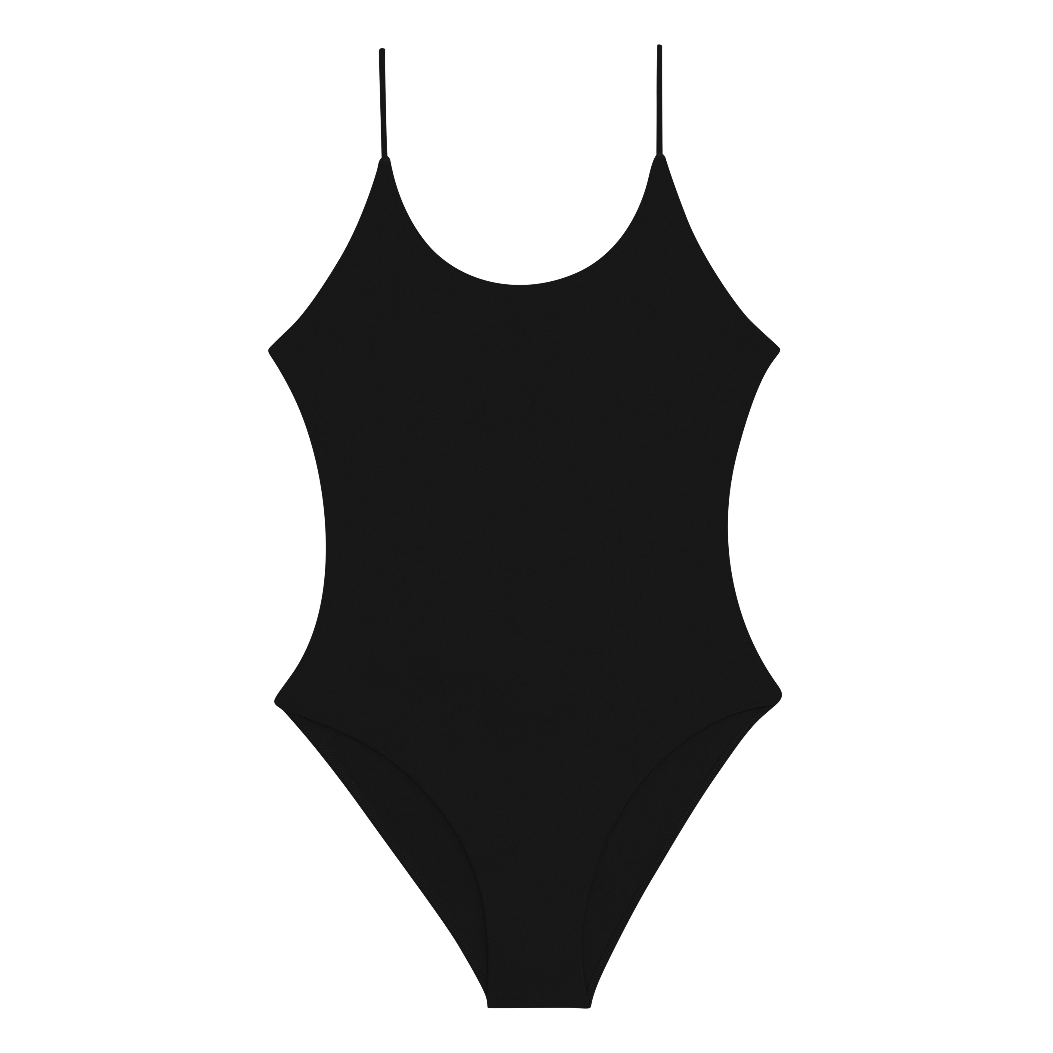 ♡OHGA♡ TIERED ONEPIECE Sophi One Piece Halter Swimsuit Black - Eco-Certified – HYPEACH